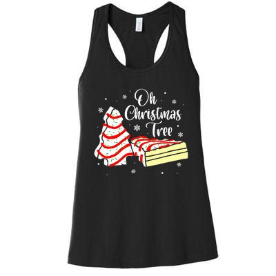 Groovy Oh Christmas Tree Cakes Debbie Becky  Women's Racerback Tank