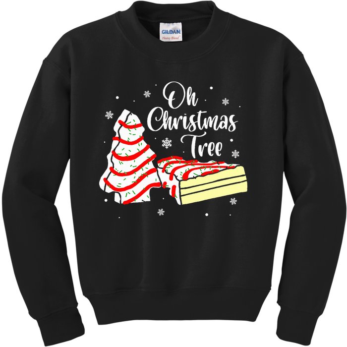 Groovy Oh Christmas Tree Cakes Debbie Becky  Kids Sweatshirt