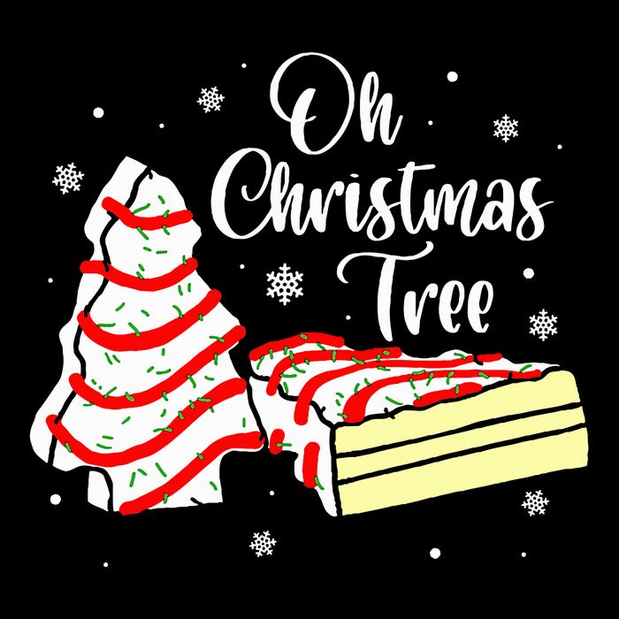 Groovy Oh Christmas Tree Cakes Debbie Becky  Short Acrylic Beanie