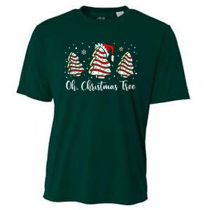 Groovy Oh Christmas Tree Cakes Debbie Becky Jen Cake Lovers Cooling Performance Crew T-Shirt