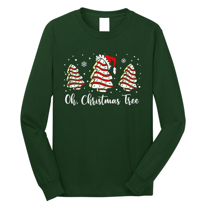 Groovy Oh Christmas Tree Cakes Debbie Becky Jen Cake Lovers Long Sleeve Shirt