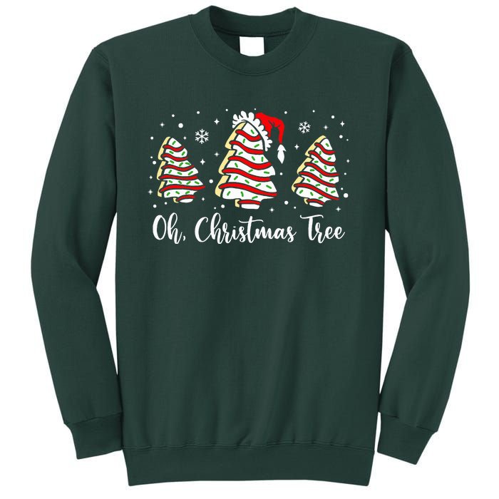 Groovy Oh Christmas Tree Cakes Debbie Becky Jen Cake Lovers Sweatshirt