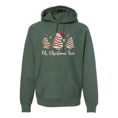 Groovy Oh Christmas Tree Cakes Debbie Becky Jen Cake Lovers Premium Hoodie