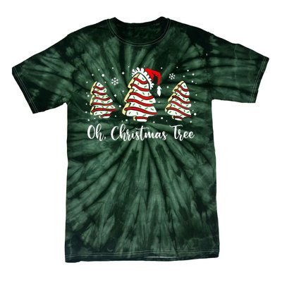 Groovy Oh Christmas Tree Cakes Debbie Becky Jen Cake Lovers Tie-Dye T-Shirt