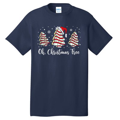 Groovy Oh Christmas Tree Cakes Debbie Becky Jen Cake Lovers Tall T-Shirt