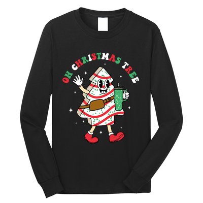 Groovy Oh Christmas Tree Cakes Debbie Becky Jen Cake Lovers Long Sleeve Shirt