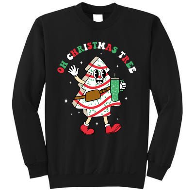 Groovy Oh Christmas Tree Cakes Debbie Becky Jen Cake Lovers Sweatshirt