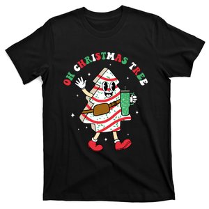 Groovy Oh Christmas Tree Cakes Debbie Becky Jen Cake Lovers T-Shirt