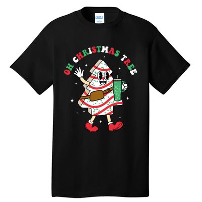 Groovy Oh Christmas Tree Cakes Debbie Becky Jen Cake Lovers Tall T-Shirt