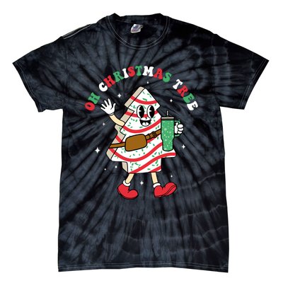 Groovy Oh Christmas Tree Cakes Debbie Becky Jen Cake Lovers Tie-Dye T-Shirt