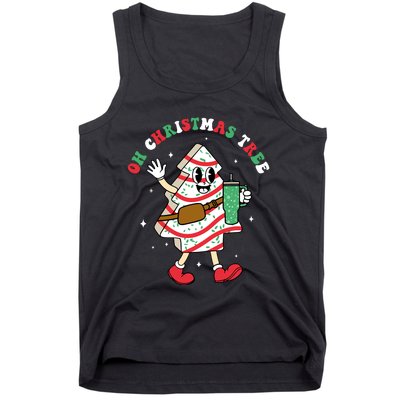 Groovy Oh Christmas Tree Cakes Debbie Becky Jen Cake Lovers Tank Top