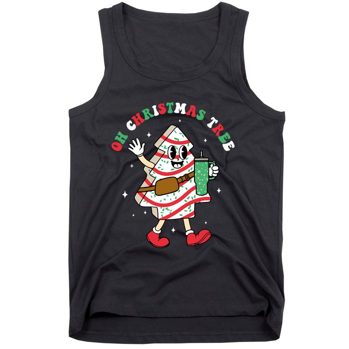 Groovy Oh Christmas Tree Cakes Debbie Becky Jen Cake Lovers Tank Top