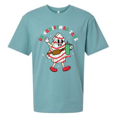 Groovy Oh Christmas Tree Cakes Debbie Becky Jen Cake Lovers Sueded Cloud Jersey T-Shirt