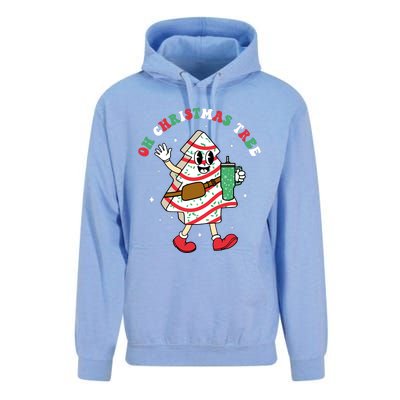 Groovy Oh Christmas Tree Cakes Debbie Becky Jen Cake Lovers Unisex Surf Hoodie