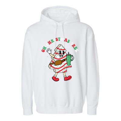 Groovy Oh Christmas Tree Cakes Debbie Becky Jen Cake Lovers Garment-Dyed Fleece Hoodie