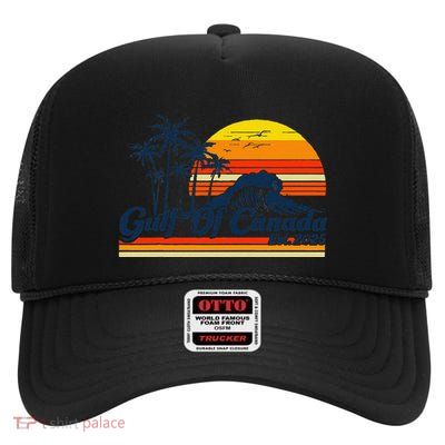 Gulf Of Canada Est 2025 Retro American Gulf Mexico High Crown Mesh Back Trucker Hat