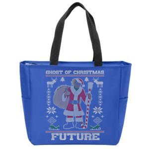 Ghost Of Christmas Future Ugly Christmas Sweater Rap Funny Gift Zip Tote Bag