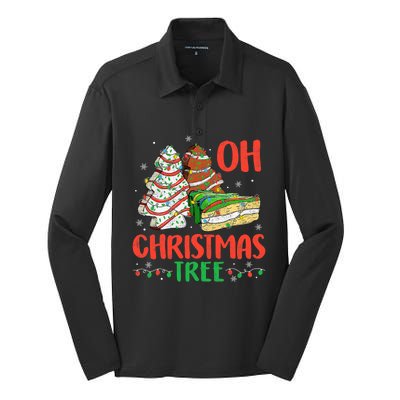 Groovy Oh Christmas Tree Cakes Debbie Becky Jen Cake Lovers Silk Touch Performance Long Sleeve Polo