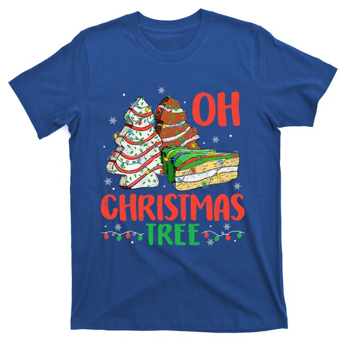 Groovy Oh Christmas Tree Cakes Debbie Becky Jen Cake Lovers T-Shirt