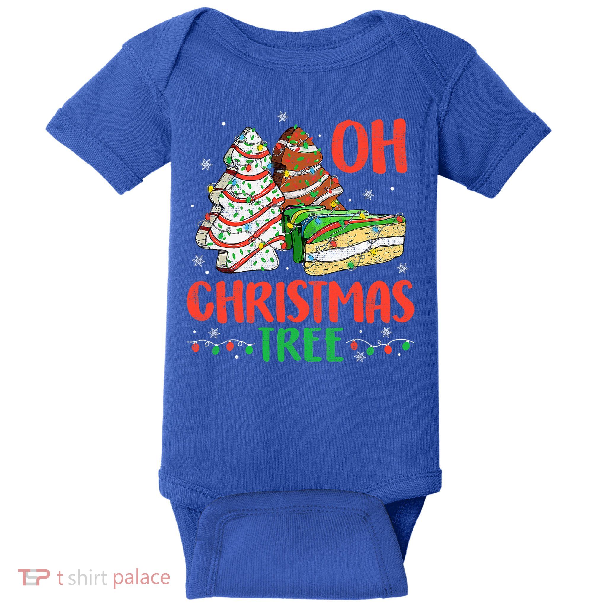 Groovy Oh Christmas Tree Cakes Debbie Becky Jen Cake Lovers Baby Bodysuit