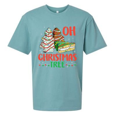 Groovy Oh Christmas Tree Cakes Debbie Becky Jen Cake Lovers Sueded Cloud Jersey T-Shirt