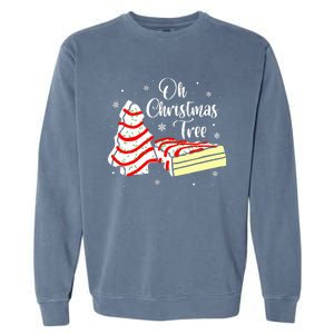 Groovy Oh Christmas Tree Cakes Debbie Becky Jen Cake Lovers Garment-Dyed Sweatshirt