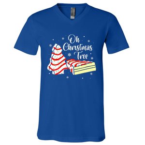 Groovy Oh Christmas Tree Cakes Debbie Becky Jen Cake Lovers V-Neck T-Shirt