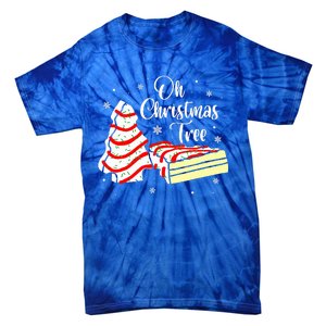 Groovy Oh Christmas Tree Cakes Debbie Becky Jen Cake Lovers Tie-Dye T-Shirt