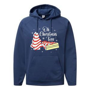 Groovy Oh Christmas Tree Cakes Debbie Becky Jen Cake Lovers Performance Fleece Hoodie