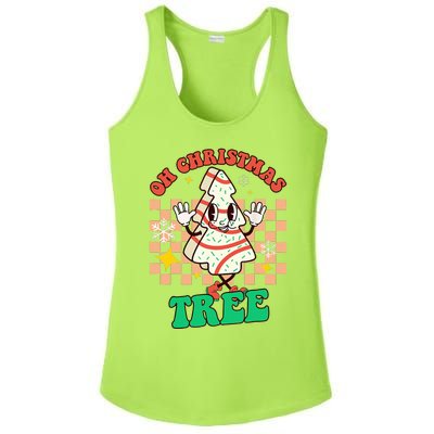 Groovy Oh Christmas Tree Cakes Debbie Becky Jen Cake Lovers Ladies PosiCharge Competitor Racerback Tank