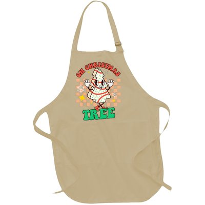 Groovy Oh Christmas Tree Cakes Debbie Becky Jen Cake Lovers Full-Length Apron With Pockets