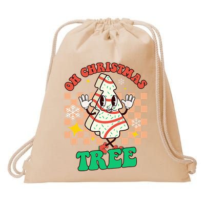 Groovy Oh Christmas Tree Cakes Debbie Becky Jen Cake Lovers Drawstring Bag