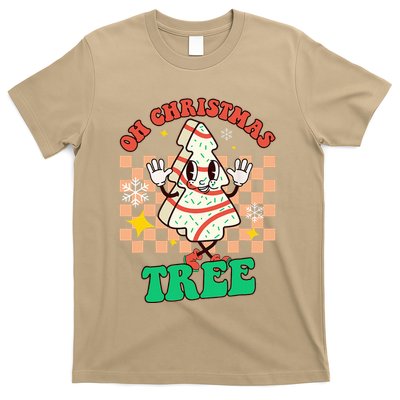 Groovy Oh Christmas Tree Cakes Debbie Becky Jen Cake Lovers T-Shirt