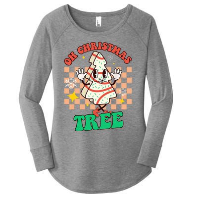 Groovy Oh Christmas Tree Cakes Debbie Becky Jen Cake Lovers Women's Perfect Tri Tunic Long Sleeve Shirt