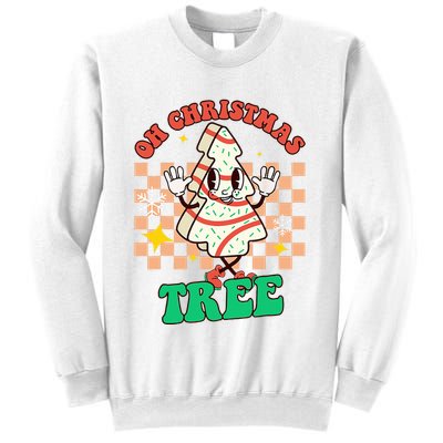 Groovy Oh Christmas Tree Cakes Debbie Becky Jen Cake Lovers Sweatshirt