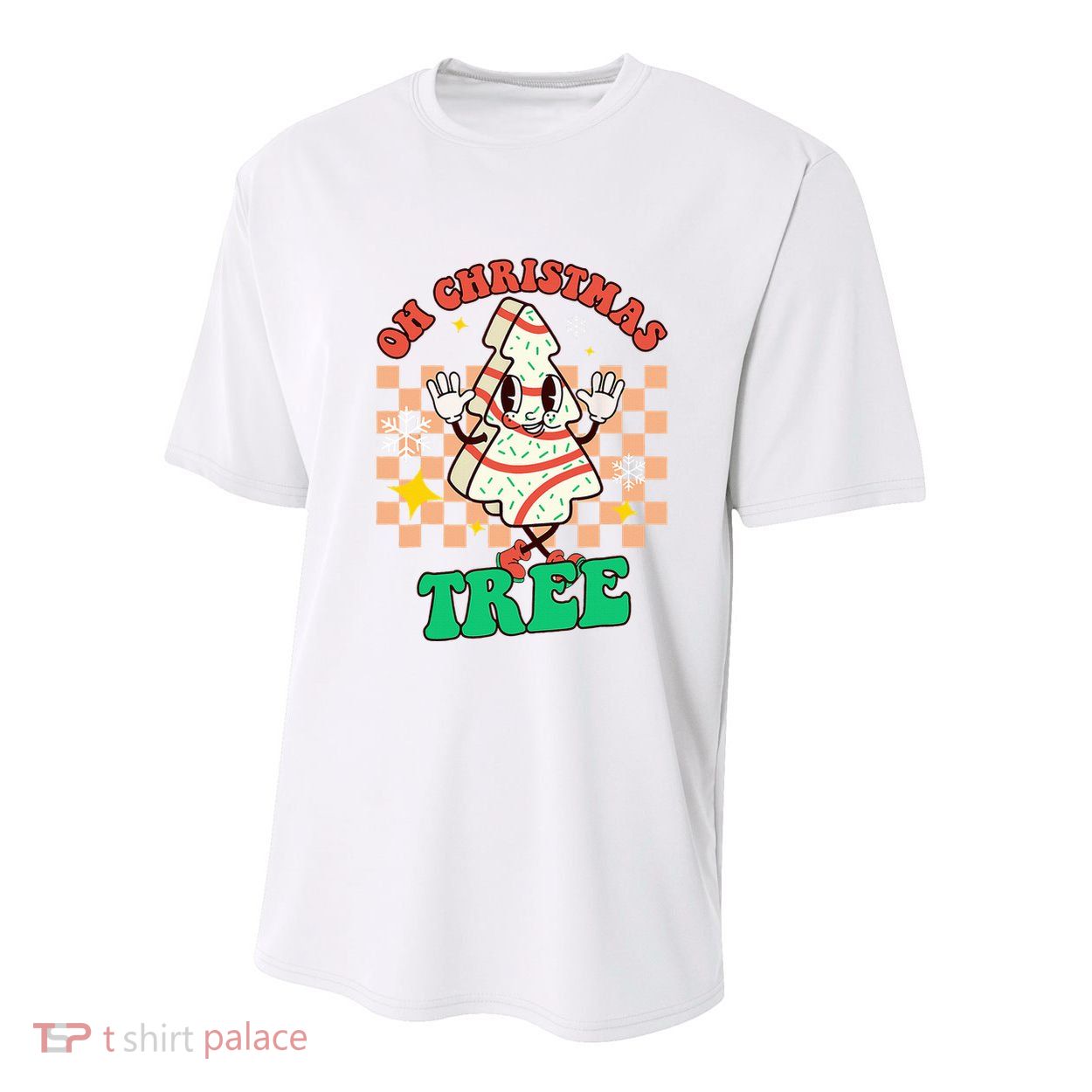 Groovy Oh Christmas Tree Cakes Debbie Becky Jen Cake Lovers Youth Performance Sprint T-Shirt