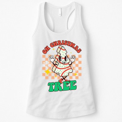 Groovy Oh Christmas Tree Cakes Debbie Becky Jen Cake Lovers Womens Tank Top