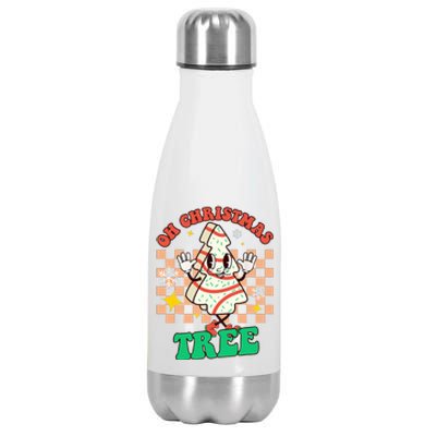 Groovy Oh Christmas Tree Cakes Debbie Becky Jen Cake Lovers Stainless Steel Insulated Water Bottle