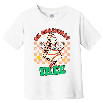 Groovy Oh Christmas Tree Cakes Debbie Becky Jen Cake Lovers Toddler T-Shirt
