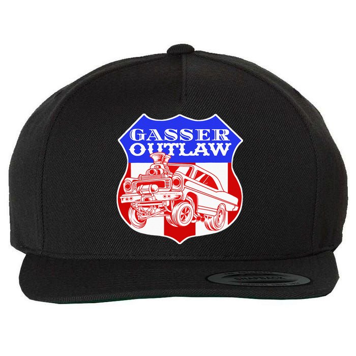 Gasser Outlaw Class Vintage Drag Racing Race Car Wool Snapback Cap