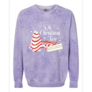 Groovy Oh Christmas Tree Cakes Debbie Becky Jen Cake Lovers Cute Xmas Gift Colorblast Crewneck Sweatshirt