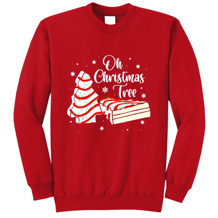 Groovy Oh Christmas Tree Cakes Debbie Becky Jen Cake Lovers Cute Xmas Gift Sweatshirt