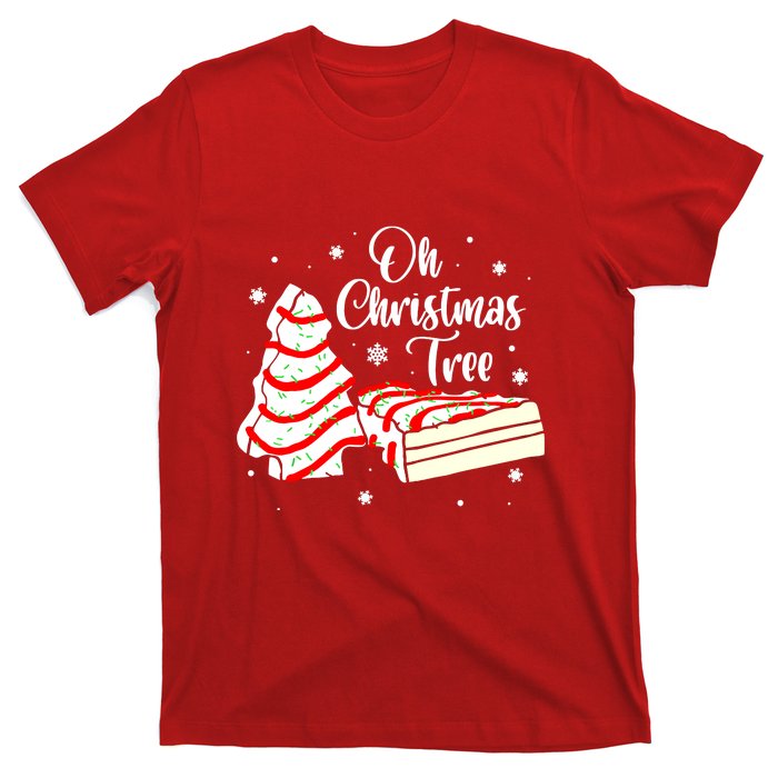 Groovy Oh Christmas Tree Cakes Debbie Becky Jen Cake Lovers Cute Xmas Gift T-Shirt