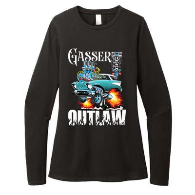 Gasser Outlaw Class Vintage Drag Racing Race Car Womens CVC Long Sleeve Shirt