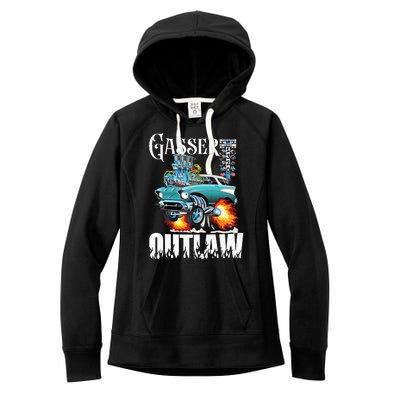 Gasser Outlaw Class Vintage Drag Racing Race Car Women's Fleece Hoodie