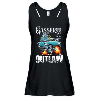 Gasser Outlaw Class Vintage Drag Racing Race Car Ladies Essential Flowy Tank