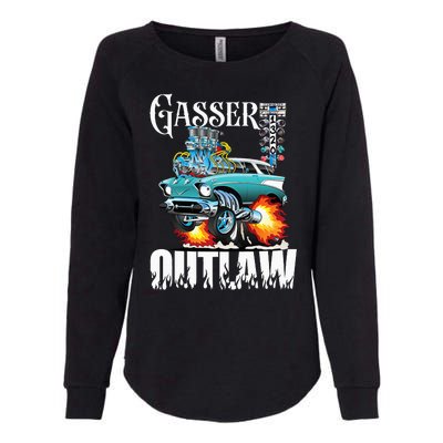 Gasser Outlaw Class Vintage Drag Racing Race Car Womens California Wash Sweatshirt