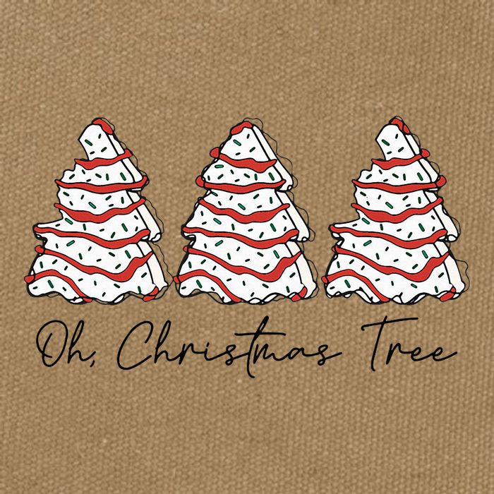 Groovy Oh Christmas Tree Xmas Lights Funny Tree Cakes Debbie  Cotton Canvas Backpack