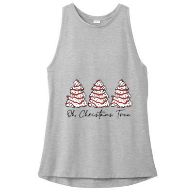 Groovy Oh Christmas Tree Xmas Lights Funny Tree Cakes Debbie  Ladies PosiCharge Tri-Blend Wicking Tank