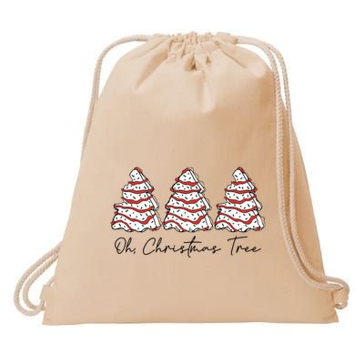 Groovy Oh Christmas Tree Xmas Lights Funny Tree Cakes Debbie  Drawstring Bag